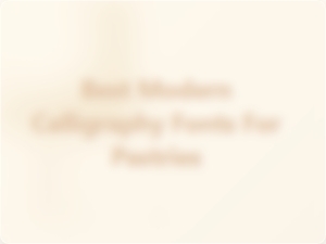 Elegant Calligraphy Fonts for Modern Pastry Designs